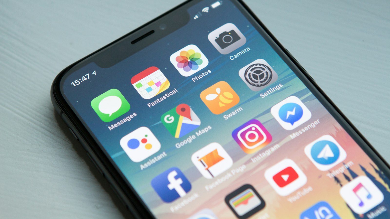 Space gray iPhone X